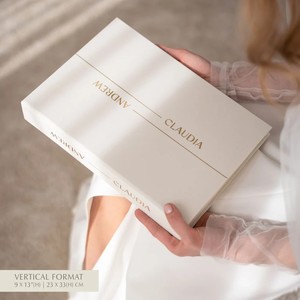 Personalized Classic Lines Wedding Album Guest Book Perfect Gift for Wedding