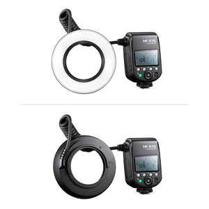 Godox MF-R76 5000K LED halka ışık makro yakın Speedlite flaş için DSLR kameralar 5D 6D 7D 60D 70D 80D D850 fotoğraf stüdyosu aksesuar - Product Image 5
