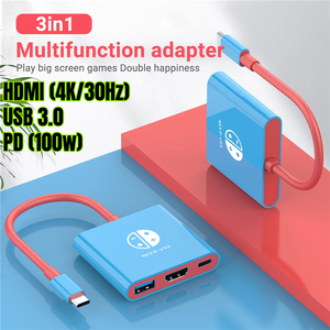 Adaptador Multipuerto USB C a HDMI 3 en 1 Tipo-C Hub a HDMI 4K Salida PD 100W Estación de Acoplamiento para Nintendo Switch MacBook Pro - Product Image 2