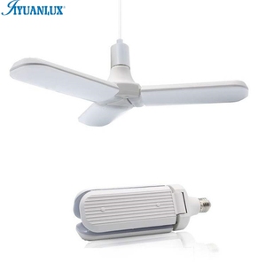 <strong>220V</strong> E27 B22 Ceiling 90 Angle Adjustable <strong>36W</strong> Deformanle Foldable 3 Leaf Fan Light Fan Blade <strong>Led</strong> Bulb,<strong>Led</strong> Light,<strong>Led</strong> Bulb Light - Product Image 1