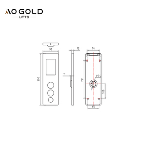 Elevator Parts Control Box <strong>Otis</strong> Elevator Call Button Waterproof Elevator Call Buttons BXG471 - Product Image 4