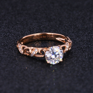 Stargems Modello della Cavità di Disegno Reale 9k 10K 14K 18K Giallo, Bianco, Rosa Anello di Diamanti In Oro