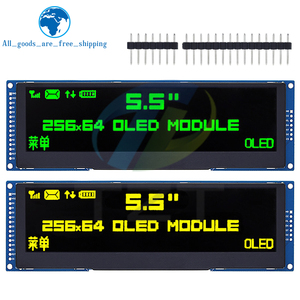 TZT 5,5-Zoll-OLED-LCD-Display Grün/Gelb Farbe 256x64 Laufwerk SSD1322-Schnittstelle SPI/8-Bit-Parallelanschluss für Arduino UNO R3
