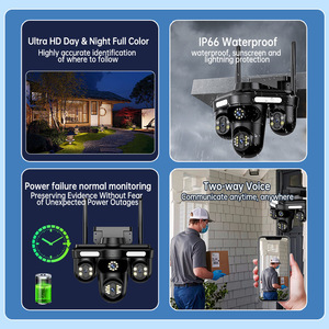 Yüksek kaliteli 3-in-1 360 ° panoramik görünüm güvenlik kamerası 12MP Ultra HD görüntü kalitesi düşük ışık iki yönlü ses CMOS sensör IP ağ - Product Image 6