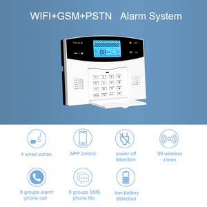 Venta caliente inalámbrico de seguridad/850/900/1800/1900MHZ GSM alarma 2,4G WIFI sistema de alarma con IOS y Android control - Product Image 4