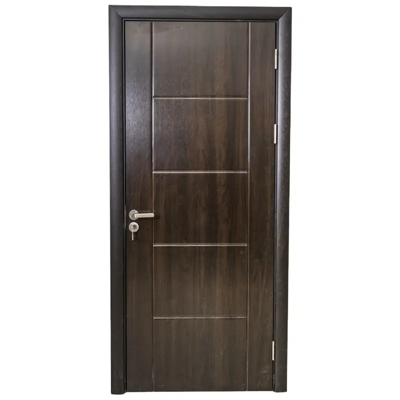 BOWDEU-puertas de madera WPC para casa, juegos de hojas interiores, montaje de precio barato, marco de puerta impermeable, perfil