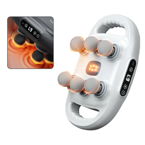 Custom Logo <strong>Vibrator</strong> Heated Fascial Gun Kneading Massage 6 Head Back Massage Gun for Muscles - Product Image 1