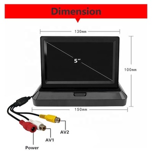 IPoster Car Foldable 5&quot; Car <strong>Reverse</strong> Color <strong>LCD</strong> Monitor + Smart <strong>Sensor</strong> Backup Camera With Buzzer Sound Alarm kit - Product Image 5