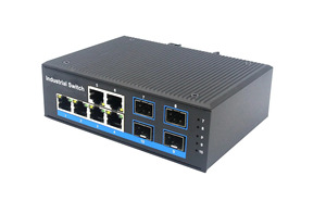 Conmutadores Gigabit Enterprise Ethernet con 4 puertos ópticos y 6 puertos electrónicos utilizados en equipos de fibra óptica del sistema de red - Product Image 3