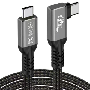 DAJIANG Customized <strong>USB</strong> C 240W Nylon Charger Cord Fast Charging Right Angle USBC Cable for Mobile Phones Computers OEM Cable - Product Image 2