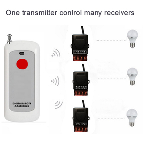 สวิตช์รีโมตคอนโทรล RF,รีเลย์220V 30A รับสัญญาณ1ตัวส่งสัญญาณ + 1รับสัญญาณ433 MHz - Product Image 6