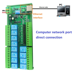 Modbus-controlador de red RTU TCP/IP UART, placa de interruptor para Motor de cámara PLC PTZ, LED 2 en 1, 12 canales, módulo de relé Ethernet/RS485 - Product Image 2