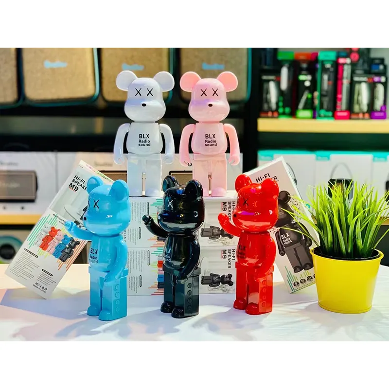 Vendita calda M9 Violent Bear altoparlanti portatili per la casa Cartoon Animal Tws Wireless Bear Brick Blue Tooth Speakers