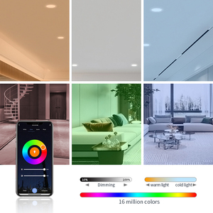 Kolay kurulum için gömülü kontrol ile sıcak satış Ultra ince dairesel RGB LED Panel lambası akıllı ampuller - Product Image 3