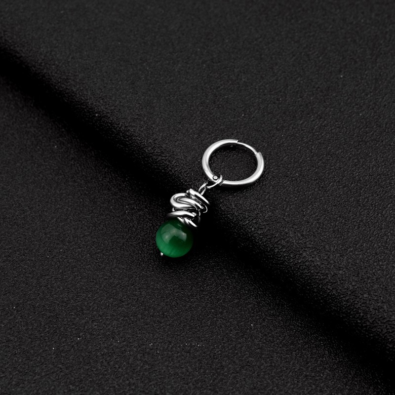E033-Green1 (ต่างหูแบบมีรูสำหรับใส่)