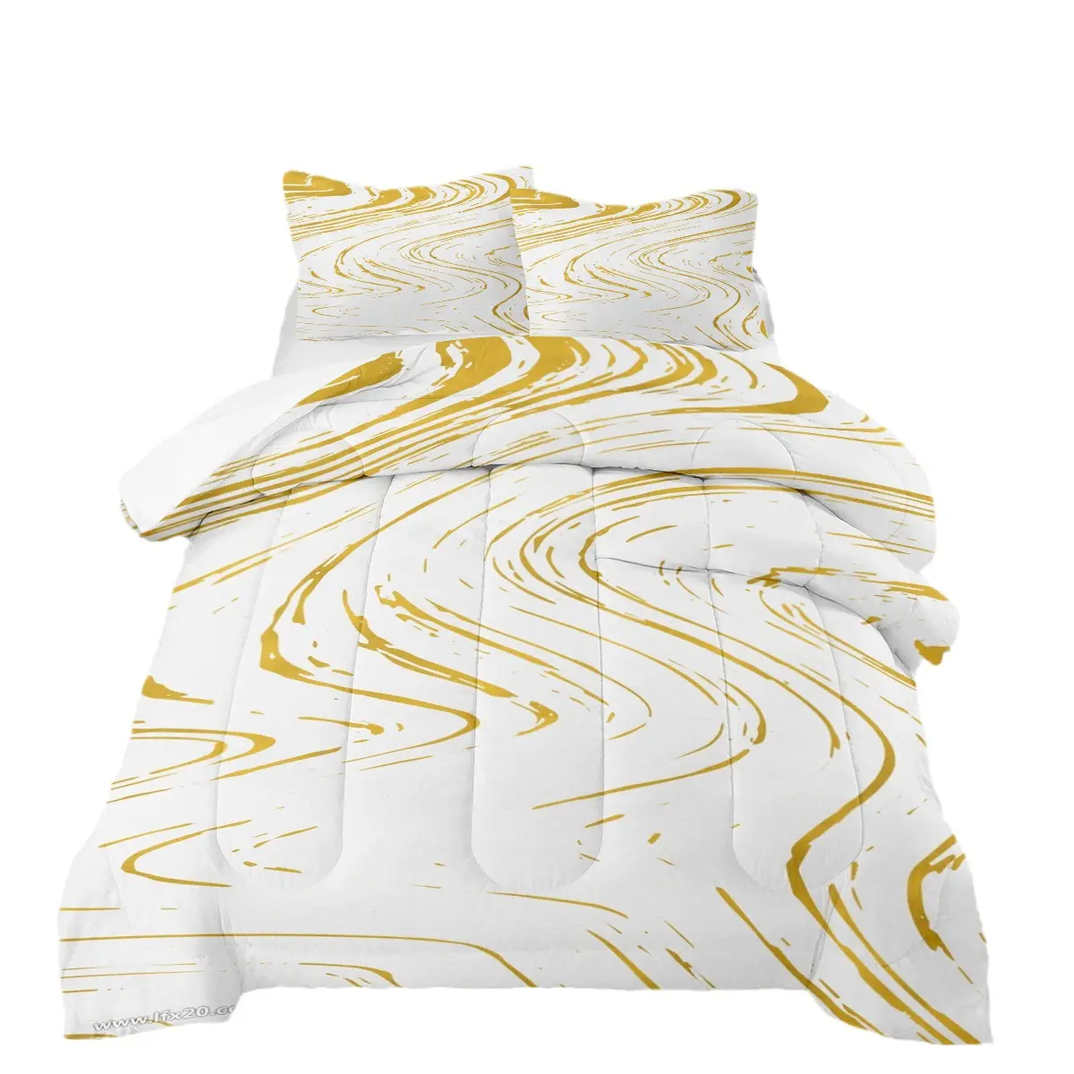 Edredón de ropa de cama de Amazon textil para el hogar, juego de tres piezas con edredón gordito de estilo minimalista de mármol estampado mate