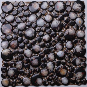 2019 Nóng Bán Phòng Tắm Nền Tường Backsplash Penny Vòng Hình Dạng Sỏi Gạch <span class=keywords><strong>Mosaic</strong></span> Thủy Tinh - Product Image 2