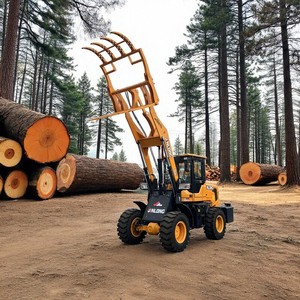 Ingeniería diésel Sitio de construcción Forestal agrícola Elevación de horquilla extendida Manipulación de descarga Apilamiento Cargador de ruedas