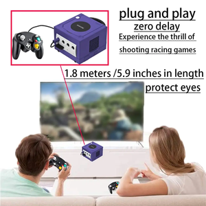 จอยสติ๊กมือถือแบบมีสายสำหรับ GameCube USB ควบคุมอุปกรณ์เสริมสำหรับเกมแบบย้อนยุคสำหรับ Wii vibration จอยสติ๊กแบบใช้มือถือสำหรับ NGC GC controle สำหรับพีซี - Product Image 3