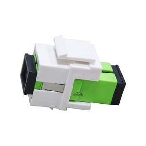 Adaptador de conector trapezoidal de fibra Tipo SC/LC/FC Módulo de acoplador a presión RJ45 Placa frontal de pared y panel de conexión - Product Image 1