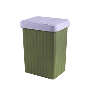 Bote de basura de separación seca y húmeda Bote de basura de 2 compartimentos con tapa - Product Image 2