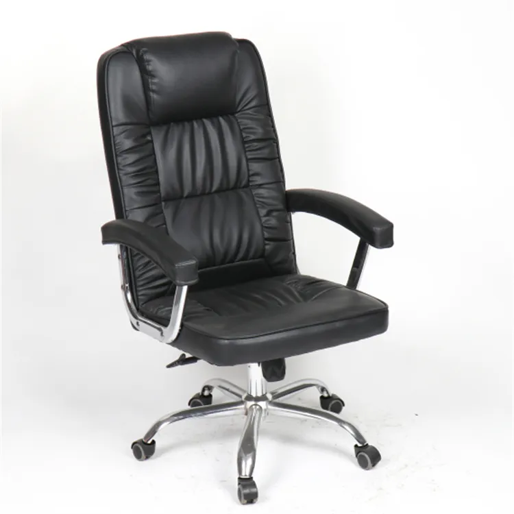 Preço barato Mobiliário de escritório interno PU Poltrona de escritório com encosto alto Cadeiras de escritório executivas de couro de luxo giratório
