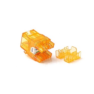 Precio barato RJ45 Keystone Jack Cat6 UTP Cable de red Conexión cruzada para adaptarse a un panel de conexión sin blindaje 1u 2u Oferta
