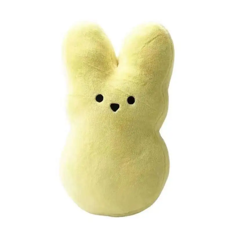 Fábrica personalizada encantador colorido 15cm Peeps conejo de peluche figura de Anime juguetes de animales de peluche conejito Peluches regalo de Pascua para niños