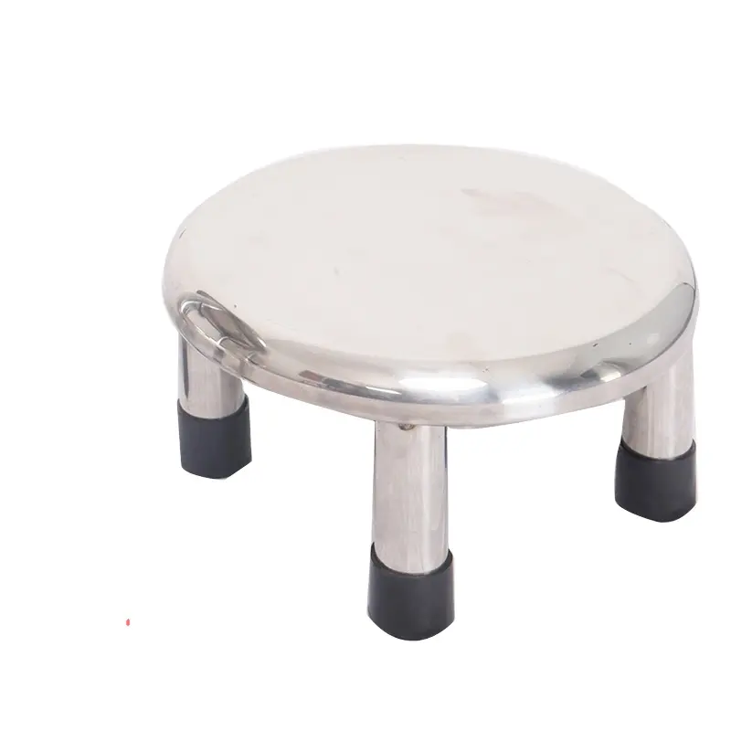 Suministro de fábrica duradero 201/304 taburete redondo cuadrado de acero inoxidable mesas y sillas de acero inoxidable