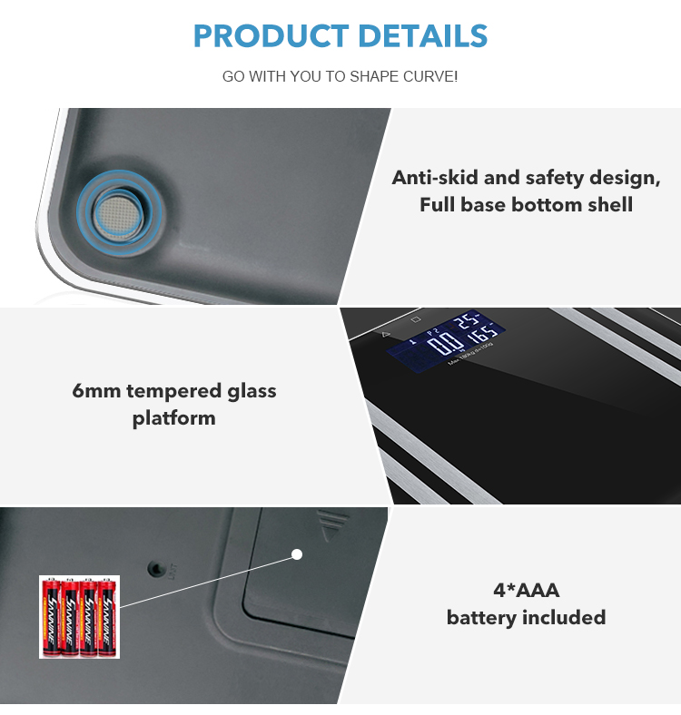 OEM/ODM New Product 180kg Home Battery Bathroom Electronic Scale Digital Weighing Digital Body Weight Scale