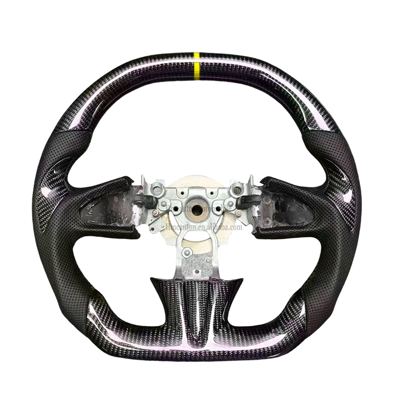 yellow stitching+carbon fiber+perforated leather