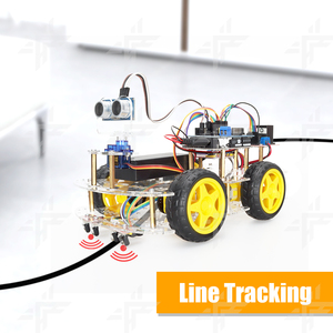 Tscin buny Smart Robot Car Kit für Kinderspiel zeug mit Tutorial Line Tracking Bluetooth-Module Wissenschaft liche Ausbildung für Arduino