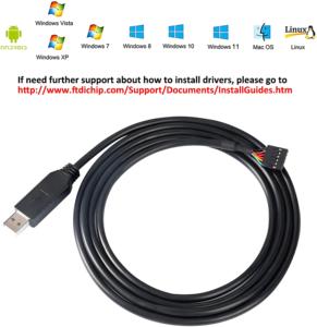 OEM USB TTL seri dönüştürücü kablosu FTDI yonga seti PVC rl 3.3v 5v TTL bilgisayar kullanımı için PVC ceket ile - Product Image 4