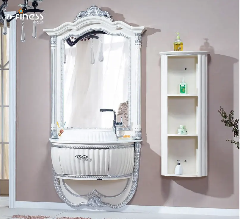 Arabo di stile unico grande specchio del bagno della parete mobile di lusso hotel mobiletto del bagno vanità