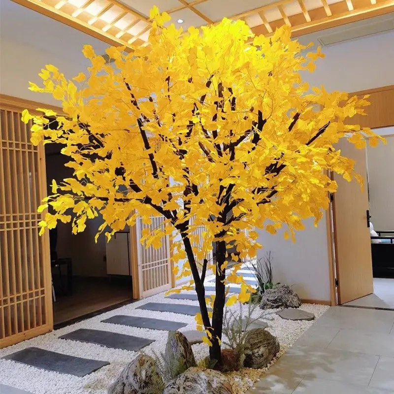 Hotel decorations wood handmade wishing money ficus tree fake maple banyan tree the golden tree price