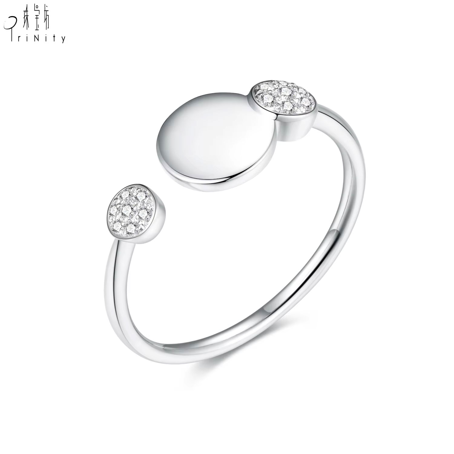 18K Soild White Gold