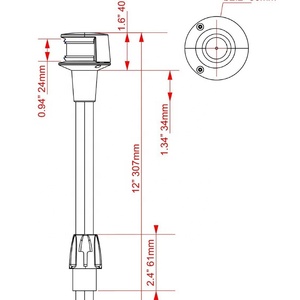 ไฟเรือ IP65 LED ไฟนำทางแบบปลั๊กอินสองสีหลอดไฟ BA15D 12V DC มองเห็นได้1NM 225องศา - Product Image 3
