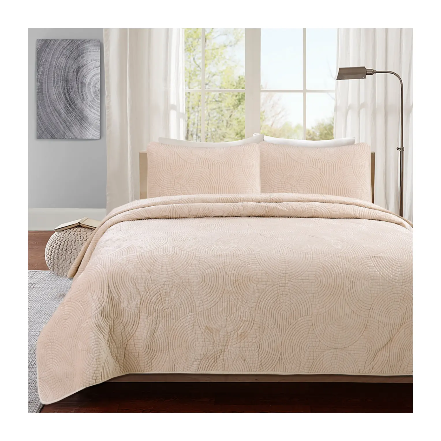 Precio de fábrica amarillo algodón suave Reversible edredón cubierta sábanas ropa de cama juegos de cobertor para adultos