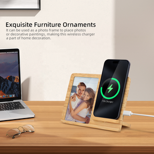 Prosub mới đến tre thăng hoa bằng gỗ hình ảnh khung DIY biểu tượng tùy chỉnh với sạc không dây gỗ thăng hoa khung ảnh - Product Image 6