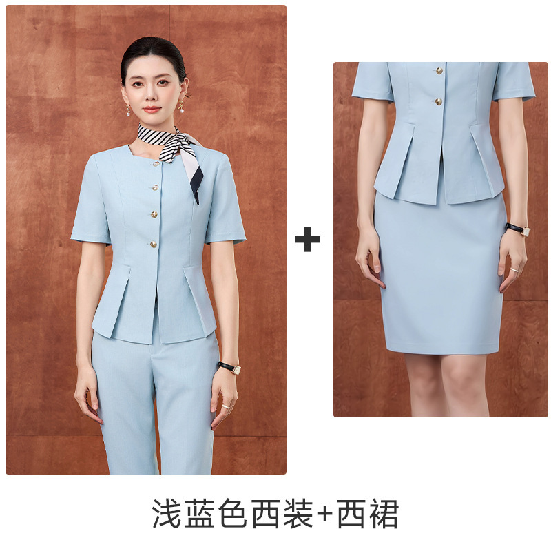 Light blue suit skirt