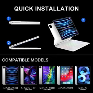 Teclado árabe coreano en español Teclado mágico retroiluminado para iPad 10,9 11 pulgadas - Product Image 3