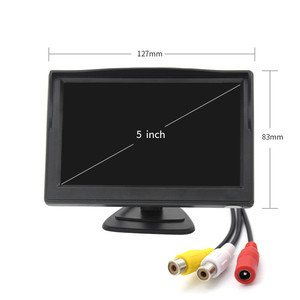 Monitor DC 12 ~ 24V con 2 entradas de vídeo 5 pulgadas 480*272 TFT Lcd Monitor de coche cámara de visión trasera inversa Monitor Pantalla de escritorio - Product Image 5