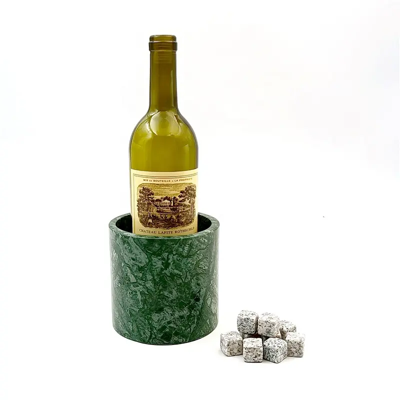 Refroidisseur de bouteille de vin et de marbre naturel, pour boisson refroidisseur, seau à glace, pour la cuisine, le Bar et décoration de fête, ml, Design personnalisé