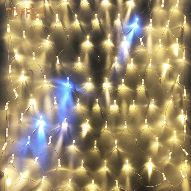 Stretch Net Arbre De Noël Triangle Lumières Led Net String Mesh Light lumières de noël pour l'extérieur avec flash
