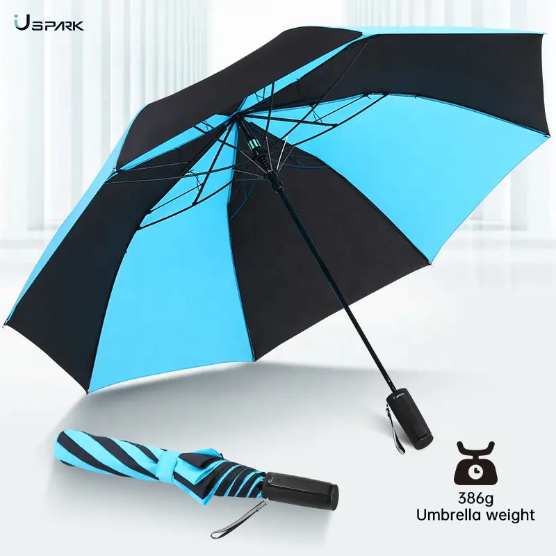 23 pollici 8 costole due ombrelli pieghevoli semi automatici a 2 pieghe