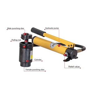 Hot Selling Portable Hydraulic Hole Knockout Puncher <strong>Machine</strong> Manual Metal Sheet Steel Material Opener Reasonable <strong>Punching</strong> Tool