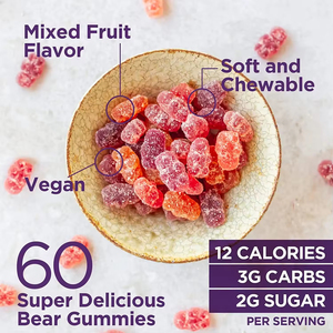 Hữu cơ nấm Gummies với Ksm-66 sư tử bờm và Linh Chi não Focus & Miễn dịch hỗ trợ - Product Image 3