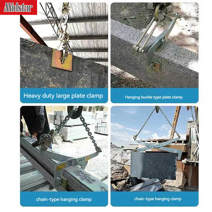 Midstar Stone Clamps Slab Lifting Clamp 285kg for Granite Slab Marble Lifting Clip Countertop Slab Tools
