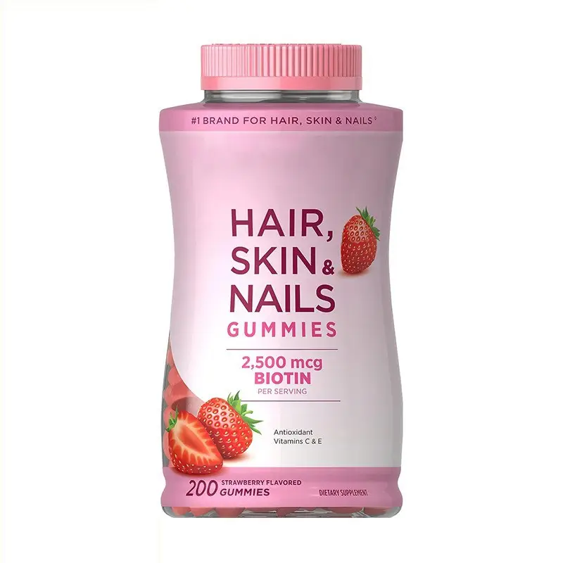 Capsule biotina Gummies per capelli sani unghie vitamine per le donne uomini e bambini capelli salute integratore