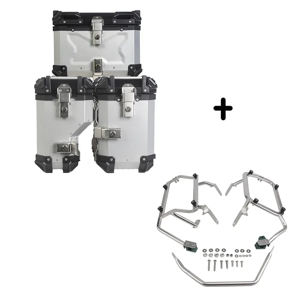 Caja lateral y trasera para motocicleta, con bastidores, de aleación de aluminio de alta calidad